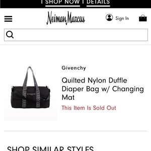 Givenchy Quilted Nylon Diaper Bag